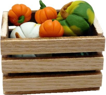 Pumpkins and Gourds in White Washed Crate bdbf061