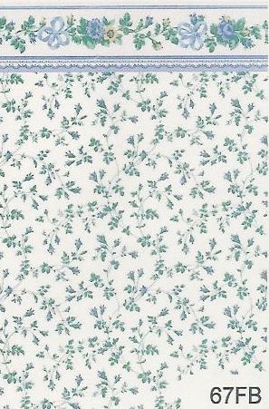 Ribbon Bows Blue 67FB wal67fb