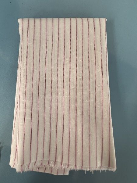 Pink &amp; White Cotton Stripe Fabric fabric123