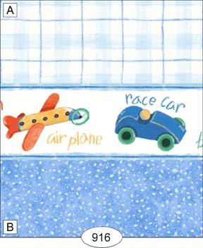 Planes, Trains &amp; Automobiles - Blue WAL0916