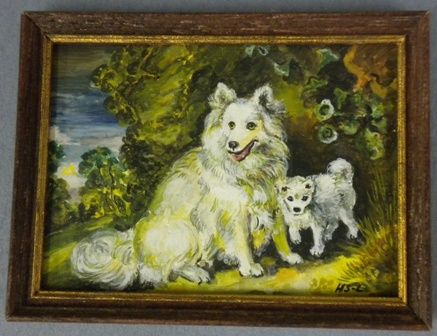 Pomeranians (after Gainesborough) Original Painting artwork