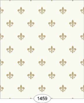 Princess Fleur De Lis - Beige on Ivory WAL1459-1