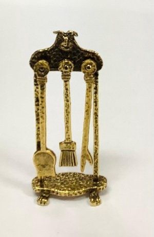 Ram's Head Brass Fireplace Tools bt0177