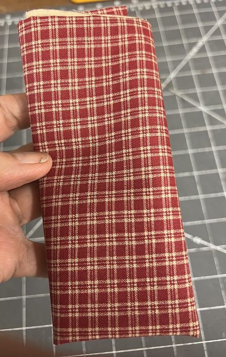 Red and Ecru plaid cotton fabric fabric6
