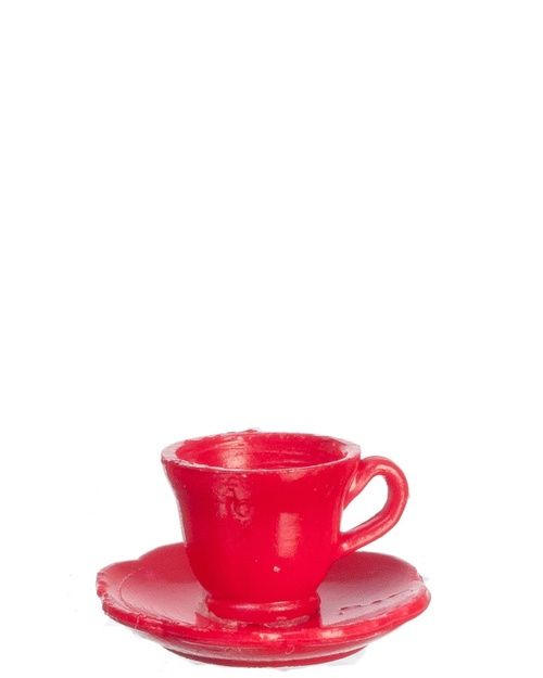 Red Cups and Saucers/ 12 each FA40258
