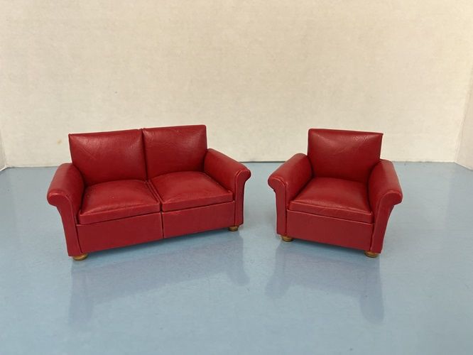 Red Leather Modern Furniture set az53154