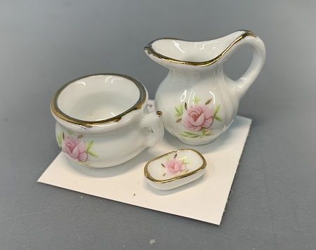 Pink Rose Wash Stand Accessories with Chamberpot MC01031