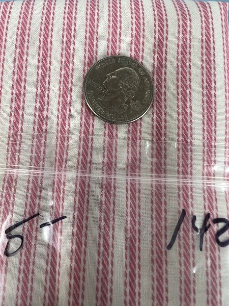 Pink Striped Ticking Fabric fab142