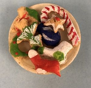 Plate of Christmas Cookies two cb12155