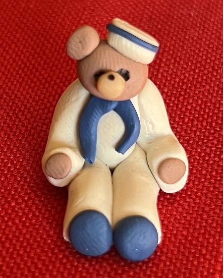 Polymer Clay Sailor Bear ala249