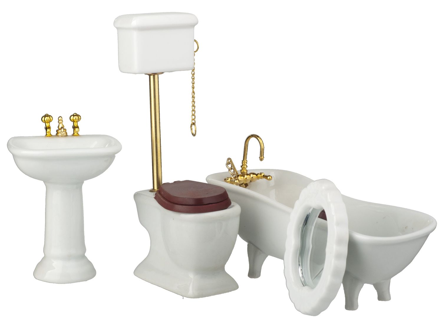 Porcelain Bath Set With High Flush Toilet azb5208