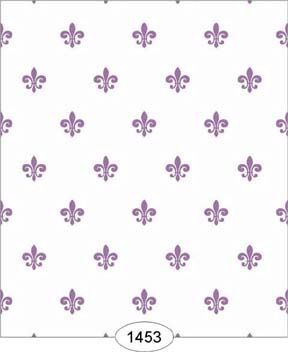 Princess Fleur De Lis - Purple on White WAL1453