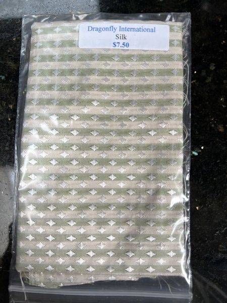 Raised Silk with Tiny Diamond Shapes Stripes Green/Sage df045