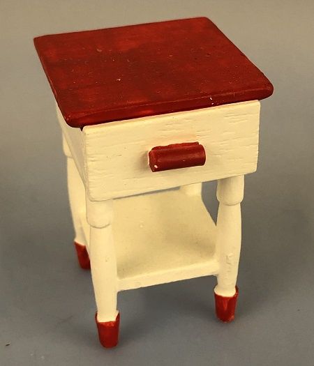 Red and White Side Table MC04262