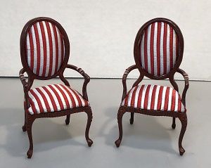 Red and Silver striped Bespaq Chair bes477c
