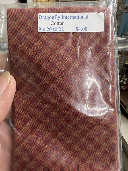 Red Plaid Cotton Print df002