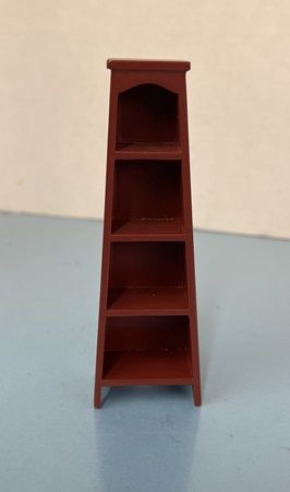 Reddish Brown Angled Bookshelf mb292