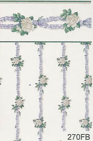 Ribbon Roses Blue 270FB wal270fb