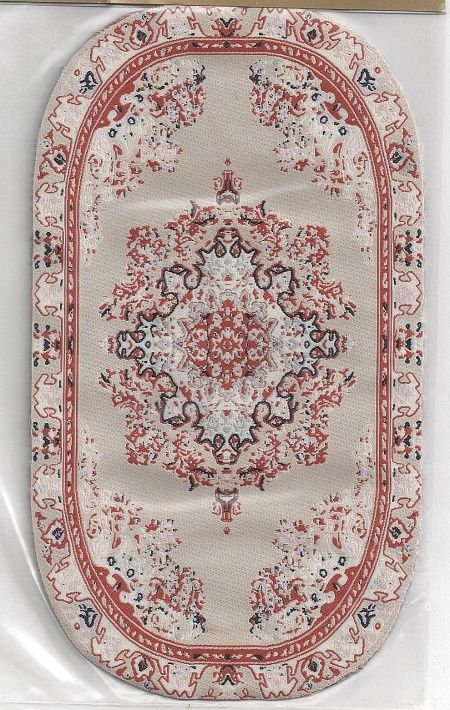Rounded woven carpet 8" x 4 1/2" without fringe mc05764a