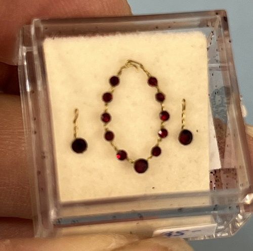 Ruby Necklace with Drop Earrings MC02210