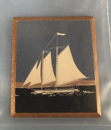 Sail Boat on a Wood Plaque mc05793