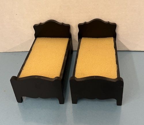 Set of Black handmade twin beds mn496