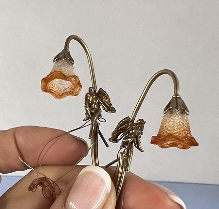 Set of Angel Sconces Amber Shades mc04952