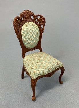Side Chair with Green and Gold Upholstery Bes2556ggnw