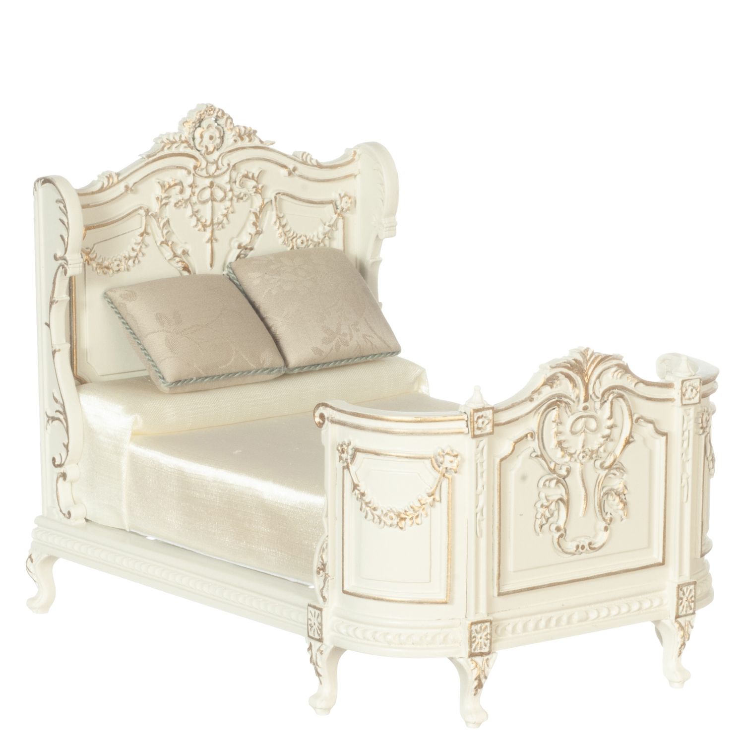 RENAISSANCE DBL BED/WH/GD JW08000LGG