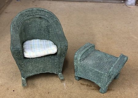 Resin Green Rocking Chair and Ottoman MC00711