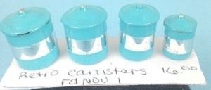 Retro Turquoise Canisters- Four RDNOV1