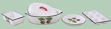 Roaster/Pan Set 5Pcs Cherries car1557