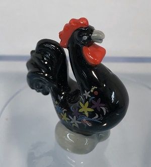 Rooster Figurine in Glazed China Two kar04