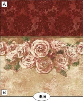 Rose Damask - Red WAL0869