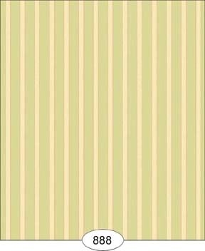 Rose Floral Stripe - Green WAL0888