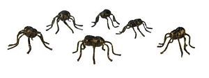 Set of Six Black Spiders BDh100