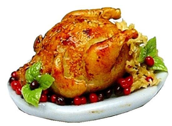 Roast Turkey with Stuffing on a Platter bdf250