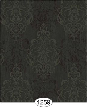 Romantic Damask - Black WAL1259