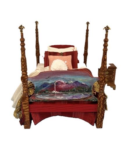 Romantic Bed and Nightstand by Tony Jones/Renee' Derra mc1805