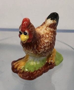Rooster Figurine in Glazed China Four kar02