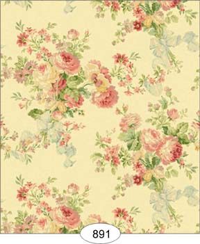 Rose Floral - Green WAL0891
