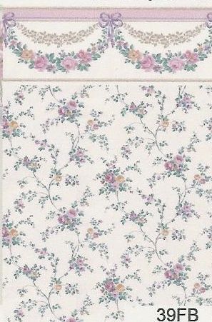 Rose Swag Lavender 39FB wal39fb