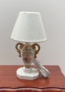 Rose Urn Lamp/white shade bt0117