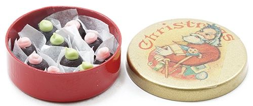 Round Christmas Tin with Candy im65348