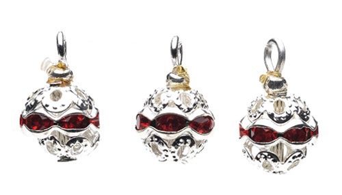 Ruby Crystal Ornament, Pkg. 3 cld2134