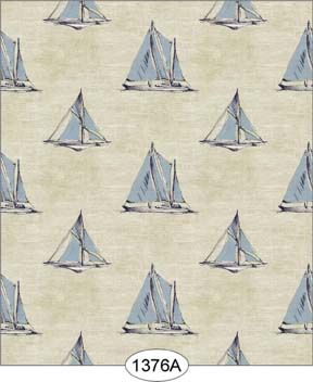 Sailboat Print - Blue WAL1376A