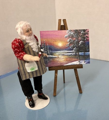 Santa Painting a Masterpiece ALA1066