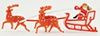 Santa Sleigh with Reindeer, 6 Inch MUL5618