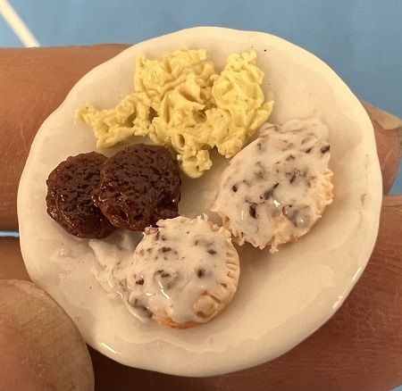 Sausage Gravy, Biscuits, Sausage, Scrambled Eggs jcb1