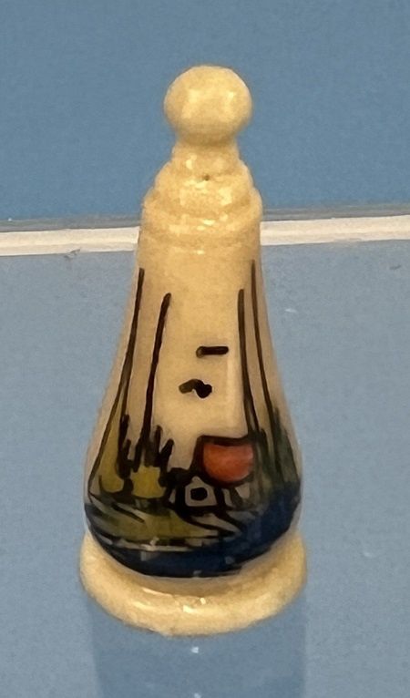 Scrimshaw Type Bottle with Painting on It mc06082
